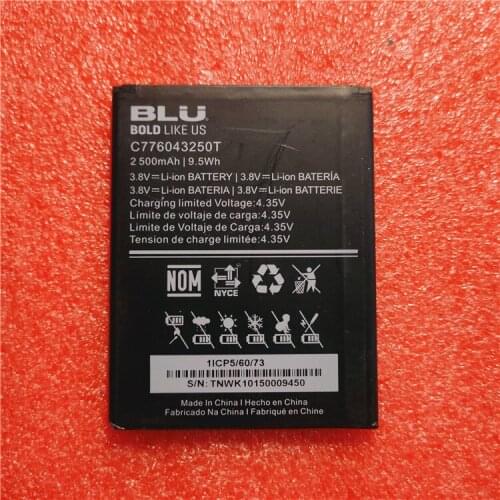 Original BLU phone battery 2500mah for BLU Grand 5.5 HD G030U C776043250T Battery
