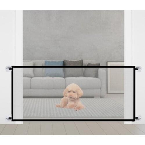 Portable Folding Mesh Gate Safety Fence For Dogs Woven Mesh Fabric Not Retractable Lightweight And Portable Protect Small Pets