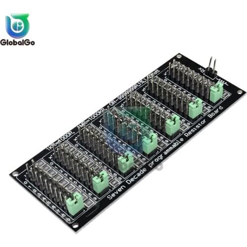 7 Seven Decade 1R - 9999999R Programmable Adjustable SMD Resistor Slide Resistor Board Step Accuracy 1R 1% 1/2 Watt Module 200V