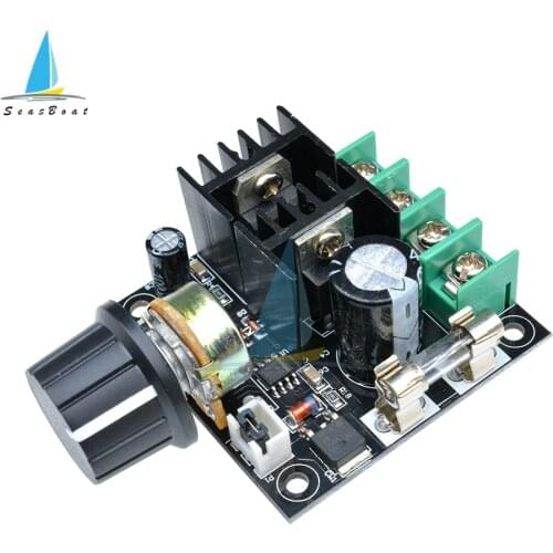 DC 12V-40V 10A PWM DC Motor Speed Controller Governor with Knob Switch Volt Regulator Dimmer 400W High Efficiency High Torque