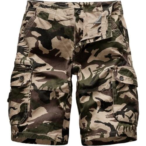 Camouflage Camo Cargo Shorts Men Fad Summer Casual Shorts Male Loose Work Shorts Man Military Short Pants Plus Size