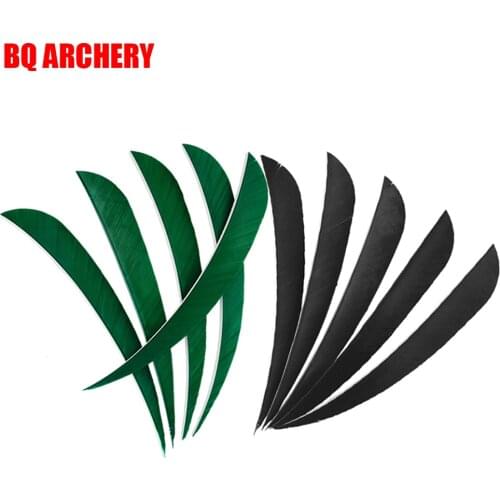 12pcs Archery Arrow 3 Inch Turkey Feather Arrows Drop-shaped Right Wing for Recurve Crossbow Bow Hunting Shooting outdoor
