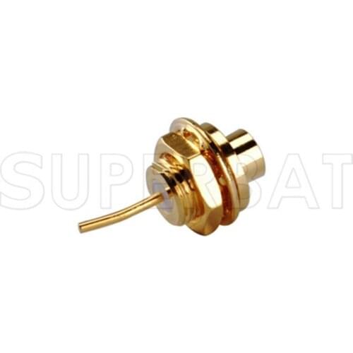 Superbat 10pcs MMCX Panel Mount Jack with Nut and Solder Cup RF Coaxial Connector for Bluetooth Earphone