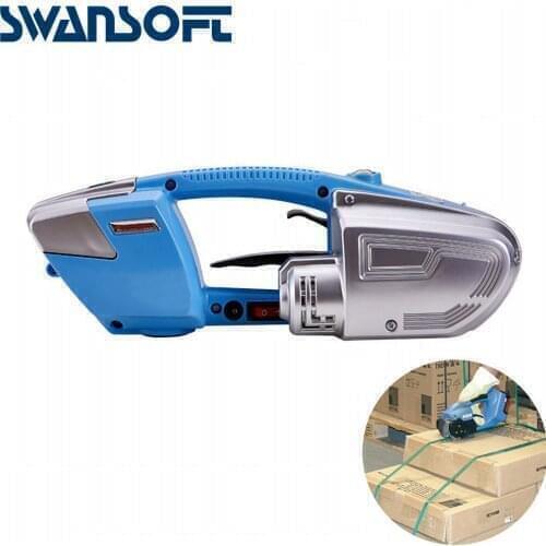 SWANSOFT Portable Battery Power Strapping Tool Electric Plastic PP PET Belt Handheld Baler