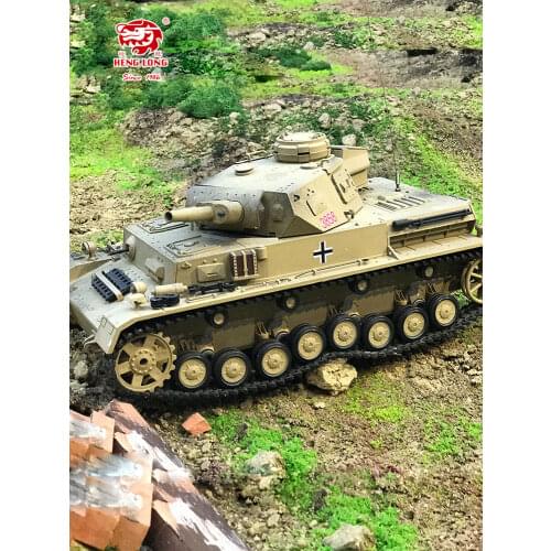Henglong Remote Control Tank 6.0S Metal Track Type Launchable Military Model Electric German No. 4 F Tank 3858-1