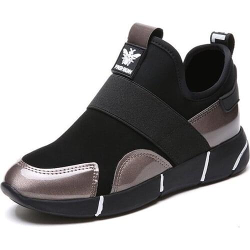 Womens Shoes 2020 Autumn Fashion Wild Ladies Breathable Elastic flat Shoes Ladies Casual Thick-soled Comfortable Sports Shoes