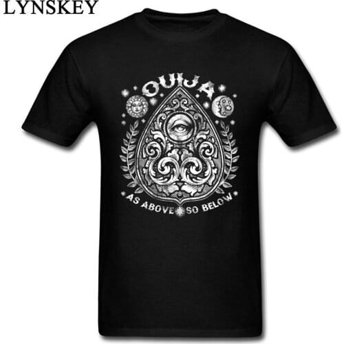 Victorian OUIJA Planchette Unique Winter 2017 Design Man Teeshirt Cotton T-shirt Short Sleeve Retro Black Crew Neck