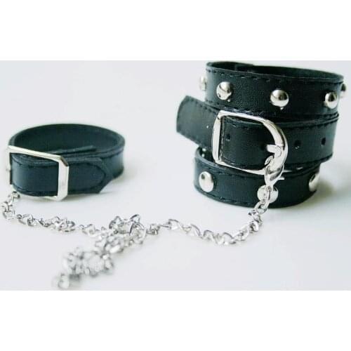 [wamami] 16# Black Pu Leather Neck/Wrist Strap/Belt 1/4 MSD DZ DOD BJD Dollfie