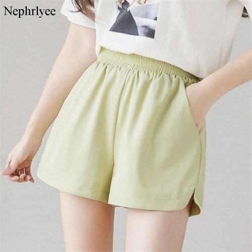 2021 Korean Style High Waist Chiffon Shorts Summer New Womens Shorts Fashion Casual Loose A Line Short For Girls Short SHT139