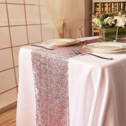 Gold Rose Gold Silver Sequin Table Runner For Party New Arrival Table Cloth Weddings Decoration Luxurious Table Runners Hot Sale