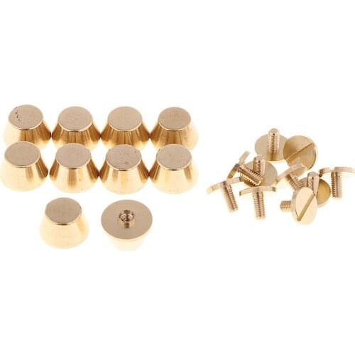 10 Floor Nails, Round Rivets, Belt Screws for Handbags, Feet