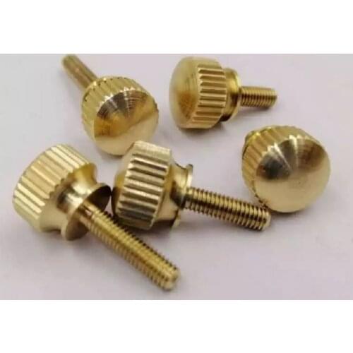 10pcs/lot M3 M4 M5 M6 Hand Tighten Brass Knurled Screws Copper Twist Knurled bolts Computer Chass Bolt Thumb Screw