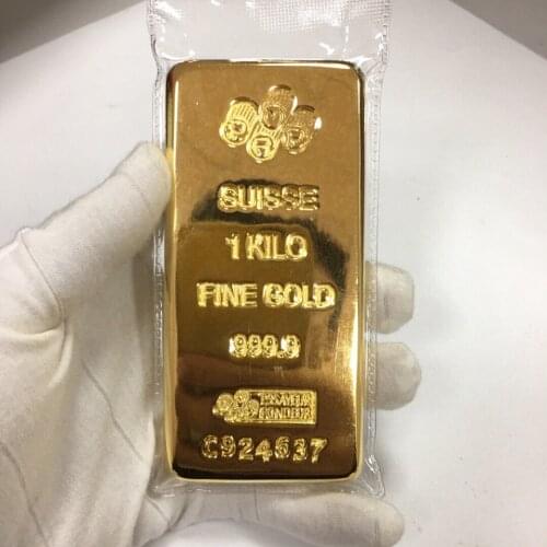 1000g 1KG Perth Mint Australia Bullion Bar Plated Gold Bar Perth Mint bar Brass Materials