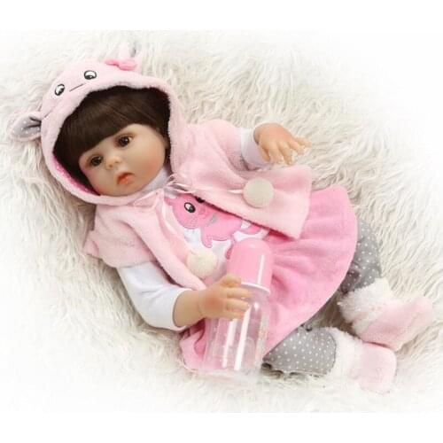 48cm 18.9inch Adorable Full Silicone Inteiro Baby Life Reborn Toddler Bonecas Can Bathe Companion Doll Toys for Girls Brinquedos