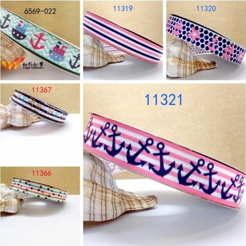 Free shipping 50 yard cartoon printed grosgrain ribbon 14646