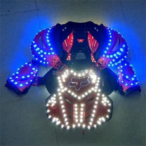 Free shipping Event Party Supplies led light up armor dance wear Led stage dj show jackets7