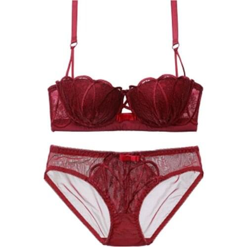 Nouvell Seamles Sexy Bra Sets Lace Erotic Plus Size Ladies Lingerie Panty Transparent Female Underwear For Womens