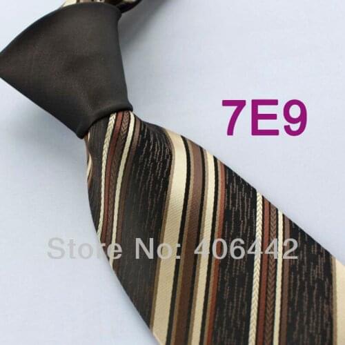 Coachella Mens ties new design Chocolate Knot Contrast Brown Tan Stripes Woven Necktie Formal Neck Tie For dress shirts Wedding