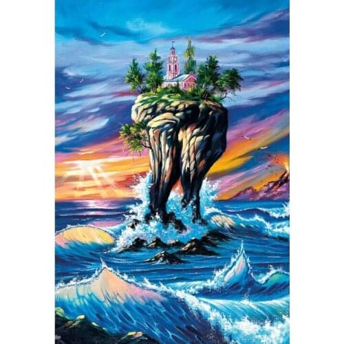 Castle in the Sky The wooden puzzle 1000 pieces ersion paper jigsaw puzzle white card adult childrens educational toys