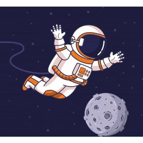 For Apple Airtags Locator Tracker Anti-Lost Device Shell TPU Silicone Soft Skin Drop-Proof Protective Bumper Case Astronaut Cove