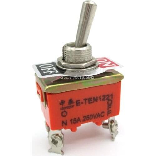 E-TEN1221 4-Pin SPST 4 Terminal ON-OFF 15A 250V Toggle Switch Good Quality