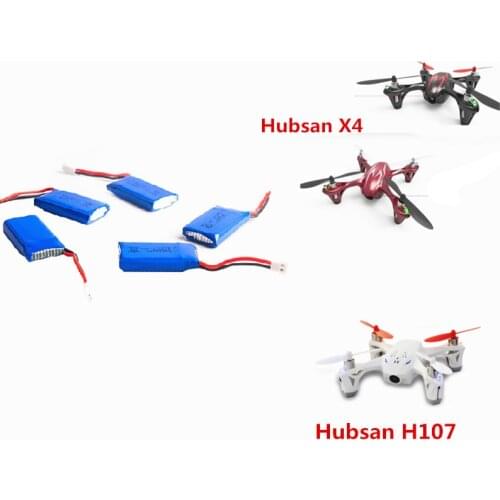 Hubsan X4 H107 Lipo Battery 5Pcs 3.7V 500mAh Battery For H107L H107C H107D V252 JXD385 X5C X5 X5C-1 RC Drones