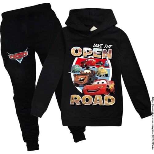 Disney 95 Car Boys Girls Clothing Sets Children Fashion Hoodies And Pant Set Kids Clothing Spring Autumn Sports Suit