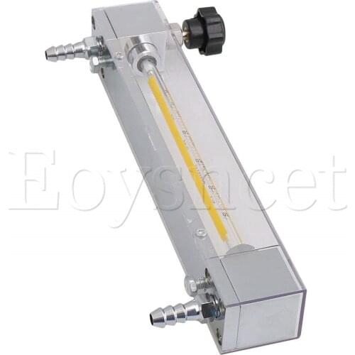 3.4x10.5x23.8cm Silver LZB-4 Metal Acrylic Oxygen Gas Flow Meter 25-250LPH for Controlling Detecting Oxygen Flow