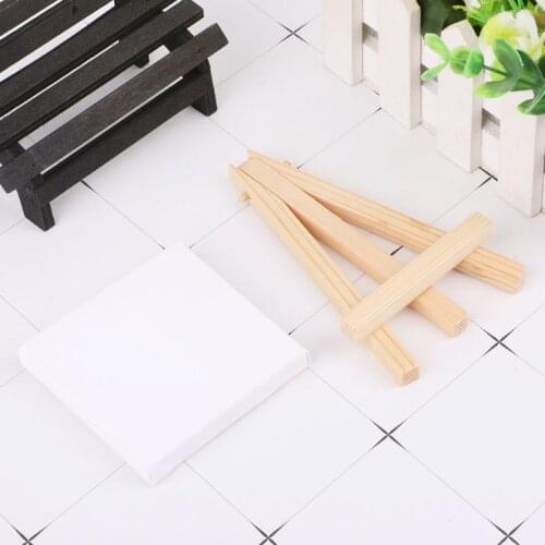 CPDD Natural Wood Mini Easel Frame Tripod Display Meeting Wedding Table Number Name Card Stand Display Holder Children Painting