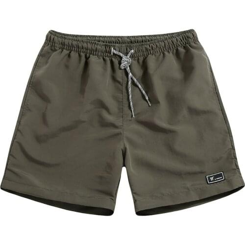 KANCOOLD Shorts Mens Summer Plus Size Pure Color Thin Fast-drying Beach Trousers Casual Loose Sports Short Pants Sweatpants