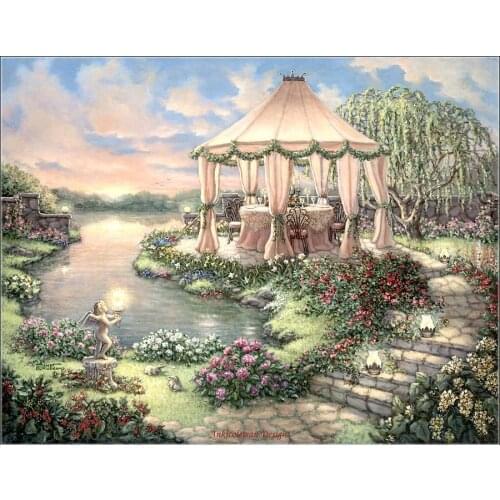 Embroidery Counted Cross Stitch Kits Needlework - Crafts 14 ct DMC DIY Arts Handmade Decor - Garden Party