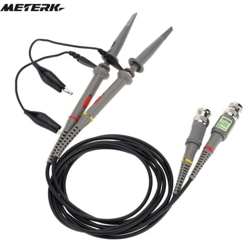 2Pcs Oscilloscope Probe kit P6100 100MHz 1X 10X High Precision Alligator Clip Test Low Passive Limpedance Attenuation Probe