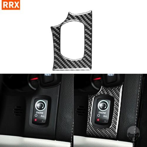 For Chevrolet Corvette C6 2005-2007 Carbon Fiber Sticker Ignition Button Start Power Switch Cover Interior Car Accessories
