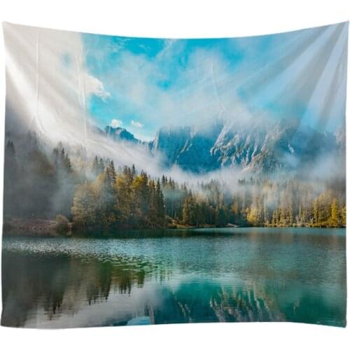 Natural Landscape Tapestry Wall Hanging Cloth Bed Spread Beach Towel Table Cloth YogaMat House Decoration Living Room Decoration