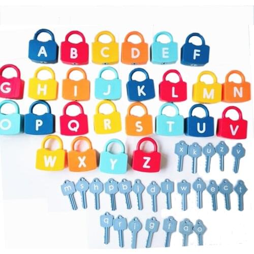 Early Educational Learning Toys Alphabet Lock Kindergarten Teaching Aids Letters Study Professional Montessori Gift For Baby