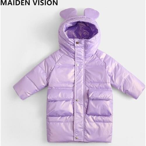 Girls Clothes 2020 New Autumn Winter Children Fashion Cartoon Thick Warm Medium Long Woolen Coat Jackets 4-12 Year Girls Jackets