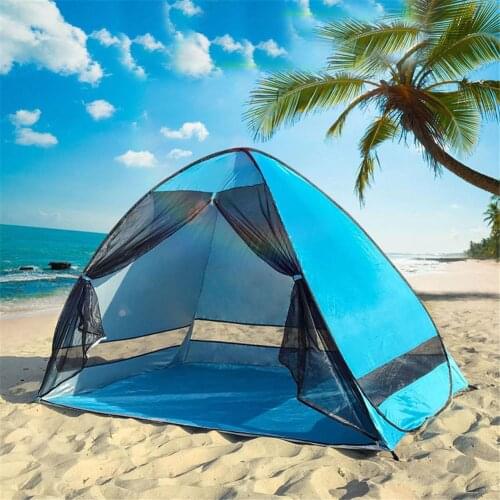 Beach Camping Tent Quick Automatic Pop Up UV Protection Sun Shelter Anti mosquito Tent For Outdoors Foldable Tent Fishing Tent