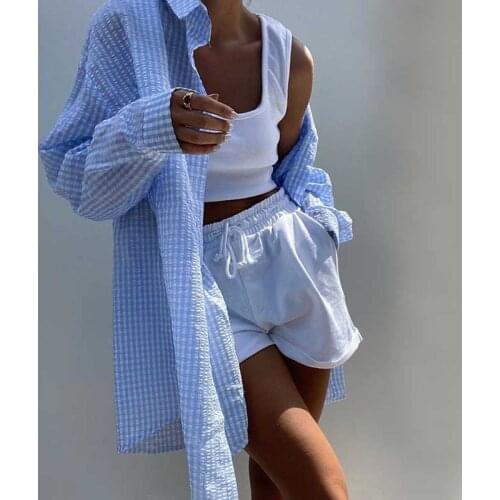 Блузки в клетку Reachshore China At AliExpress