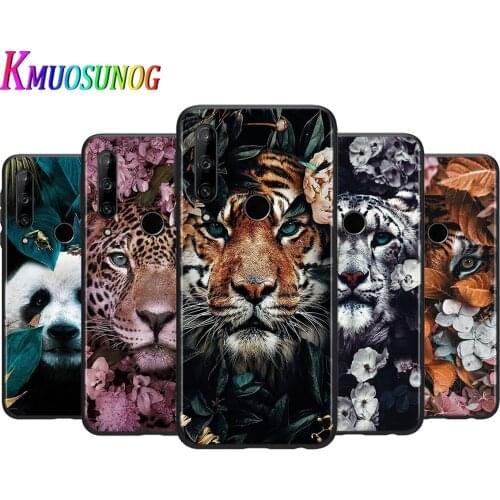 Silicone Cover Flower Animal Tiger For Honor 10i 9X 8X MAX 20 10 9 Lite 8 8A Prime 7A Pro Lite Black Phone Case