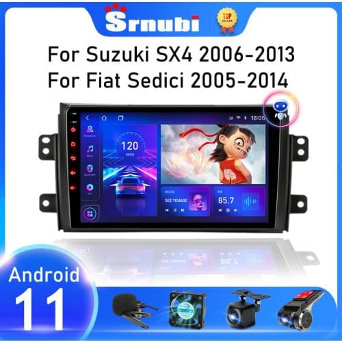 Android 10.0 2 Din 4G Net Car Radio with Frame For Suzuki SX4 2006-2014 Stereo Multimedia Video Player Navigation GPS RDS 4G+64G