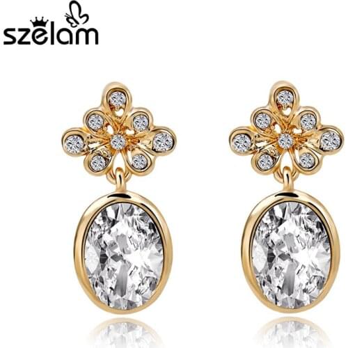 Серьги-гвоздики Szelam China At AliExpress