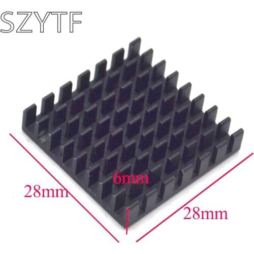 Heat sink 28*28*6MM (black slot) high-quality radiator 5pcs