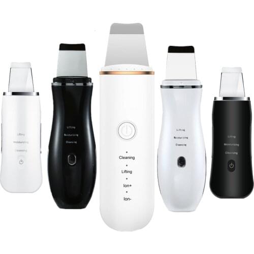 Ultrasonic Skin Scrubber Facial Cleaner Vacuum Blackhead Remove Exfoliating Keratinous Skin Peeling Machine Silicone Beauty