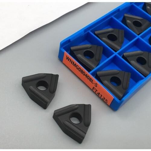 10PCS WNMG080408 L S FT4125 Turning Tool Carbide Inserts For Steel parts External Turning Tool Carbide Insert Lathe Cutter