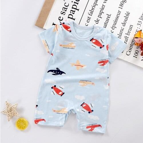 ZWY779 Summer Baby Rompers Newborn Baby Clothing Kids Short Sleeve Jumpsuit Cotton Baby Boys Girls One-piece Clothes