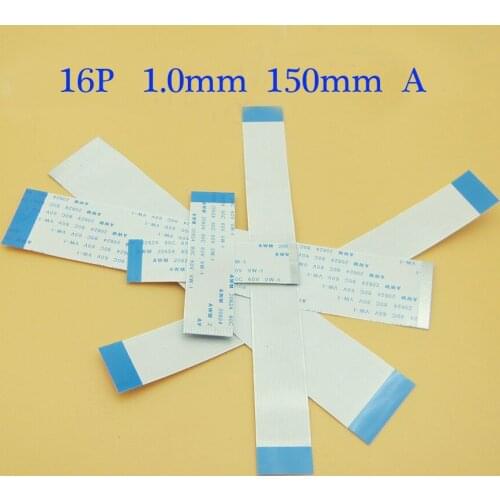 10PCS New FFC FPC 16pin flat flexible cable 1.0mm pitch forward Length 150mm 15cm Width 17mm Ribbon 16p Flex Cable Type A