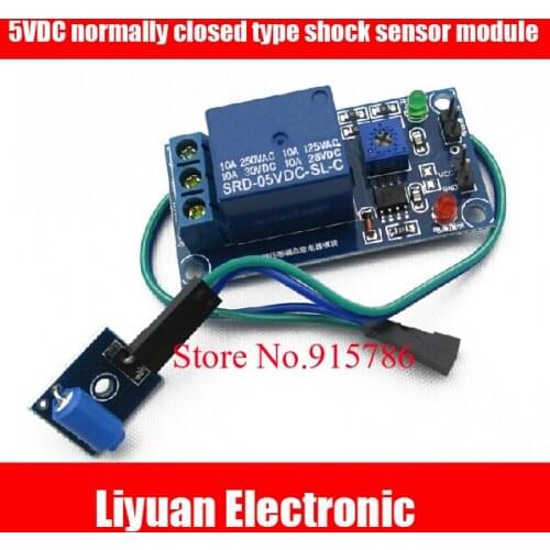 2pcs 5VDC normally closed type shock sensor module / Relay Module Combo Module / alarm trigger vibration module