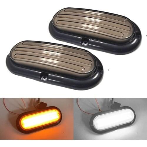 2pcs 74 LED Truck Flowing Turn Signal Lights with strobe warning Light SUV RV caravan 12V/24V