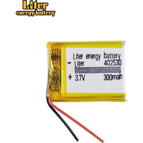 3.7V polymer lithium battery 042530 402530 300MAH Rechargeable Li-ion Cell Batteries For MP3 MP4 GPS Smart Watch Bluetooth Mice