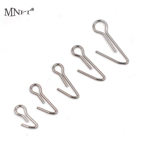 MNFT 50Pcs Multi Sizes Metal Hooked Pin Head Lead Connector Fishing Pin For Soft Lure Bait Fishing Head Lead Centering Pins